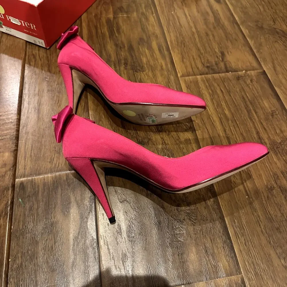 Vintage Andrea Pfister for I. Magnin Pink‎ Crepe Raso Pumps